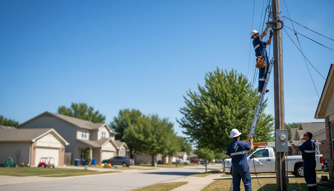 Residential electrician providing installation services in Elmo, UT